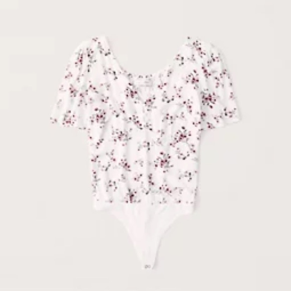 A&F Floral Puff Sleeve Bodysuit